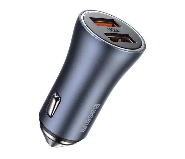 Baseus Golden Contactor Pro Car Charger U+U Grey + cable - 1348128 - zdjęcie 3